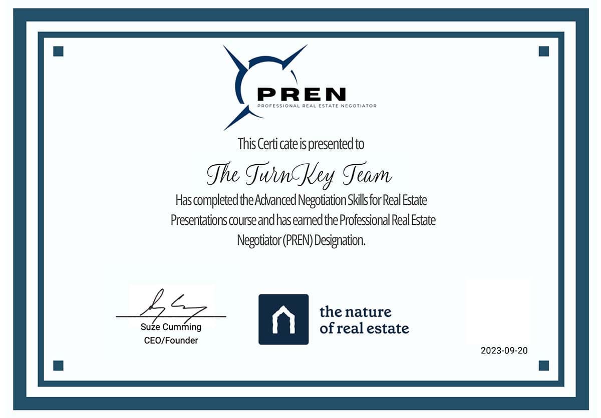 Professional Real Estate Negotiator PREN