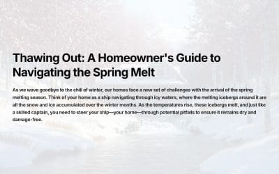 Thawing Out: A Homeowner’s Guide to Navigating the Spring Melt